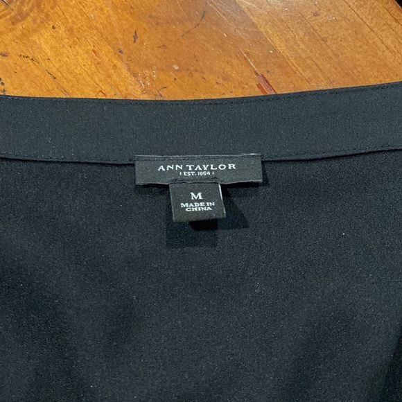 Ann Taylor Black Top covered in White Sequins - Picture 10 of 14